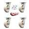 Service Caster 6 Inch Kingpinless Nylon Wheel Swivel Caster Set with Swivel Lock SCC-KP30S620-NYR-BSL-4 - alternate 4